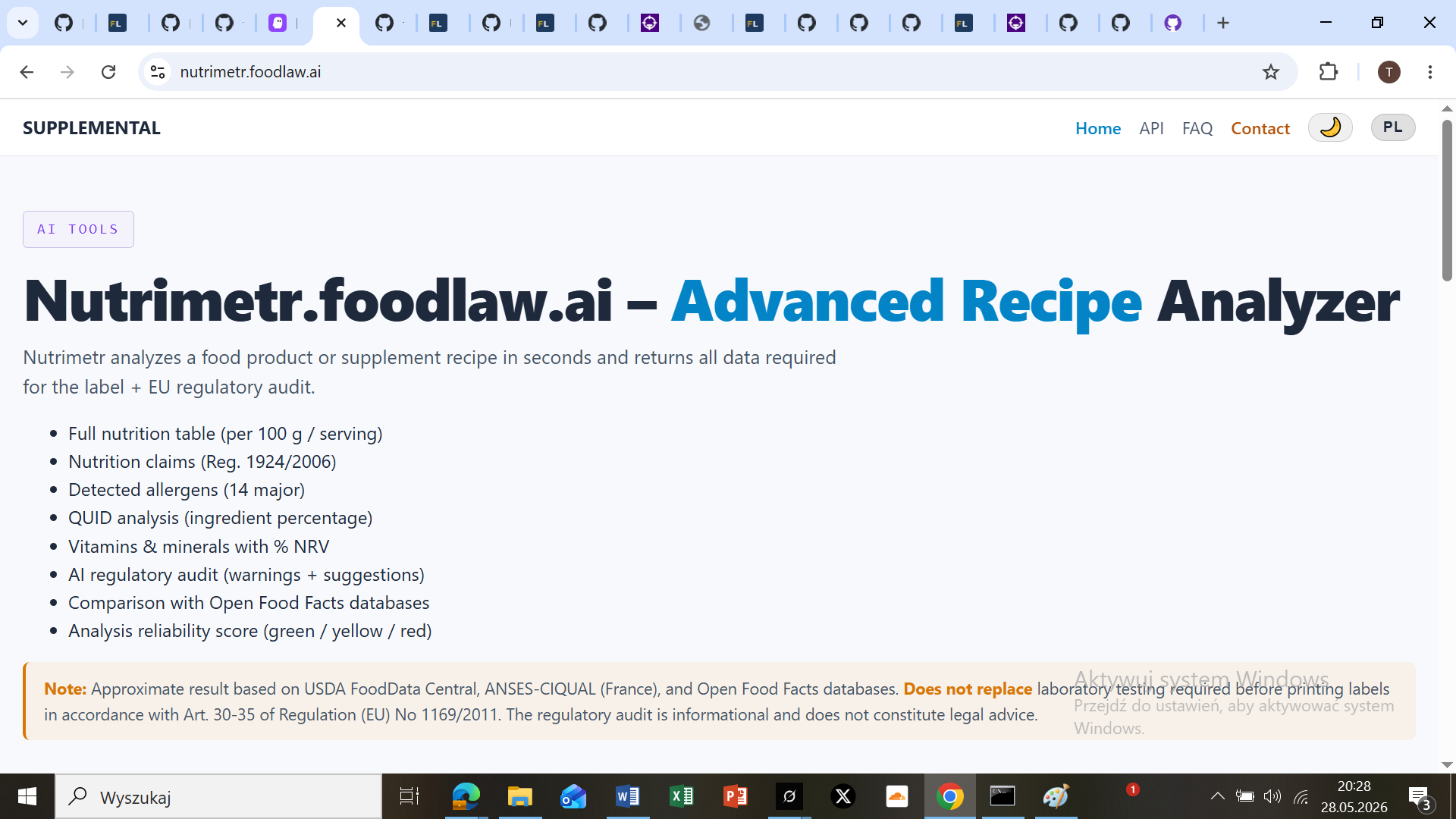 Nutrimetr - Food Composition Analysis