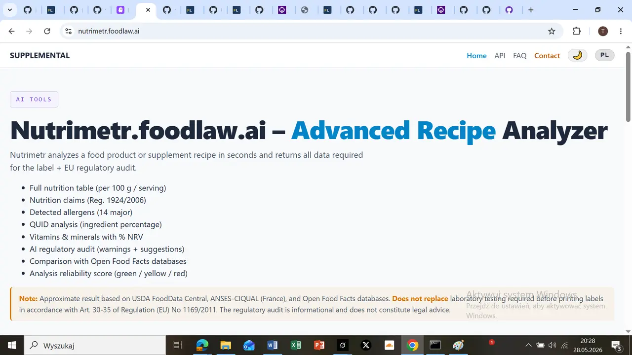 Nutrimetr - Analiza składu żywności / Food Composition Analysis